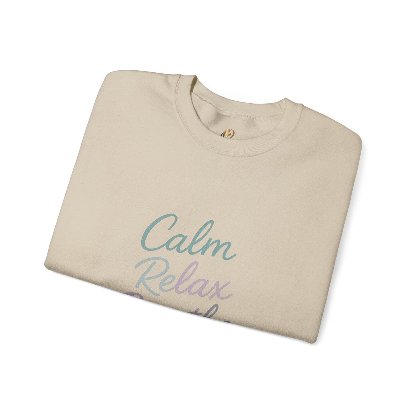 Calm & Relax Sweatshirt, Cozy Crewneck, Mindfulness Apparel, Self-Care Gift, Inspirational Layer