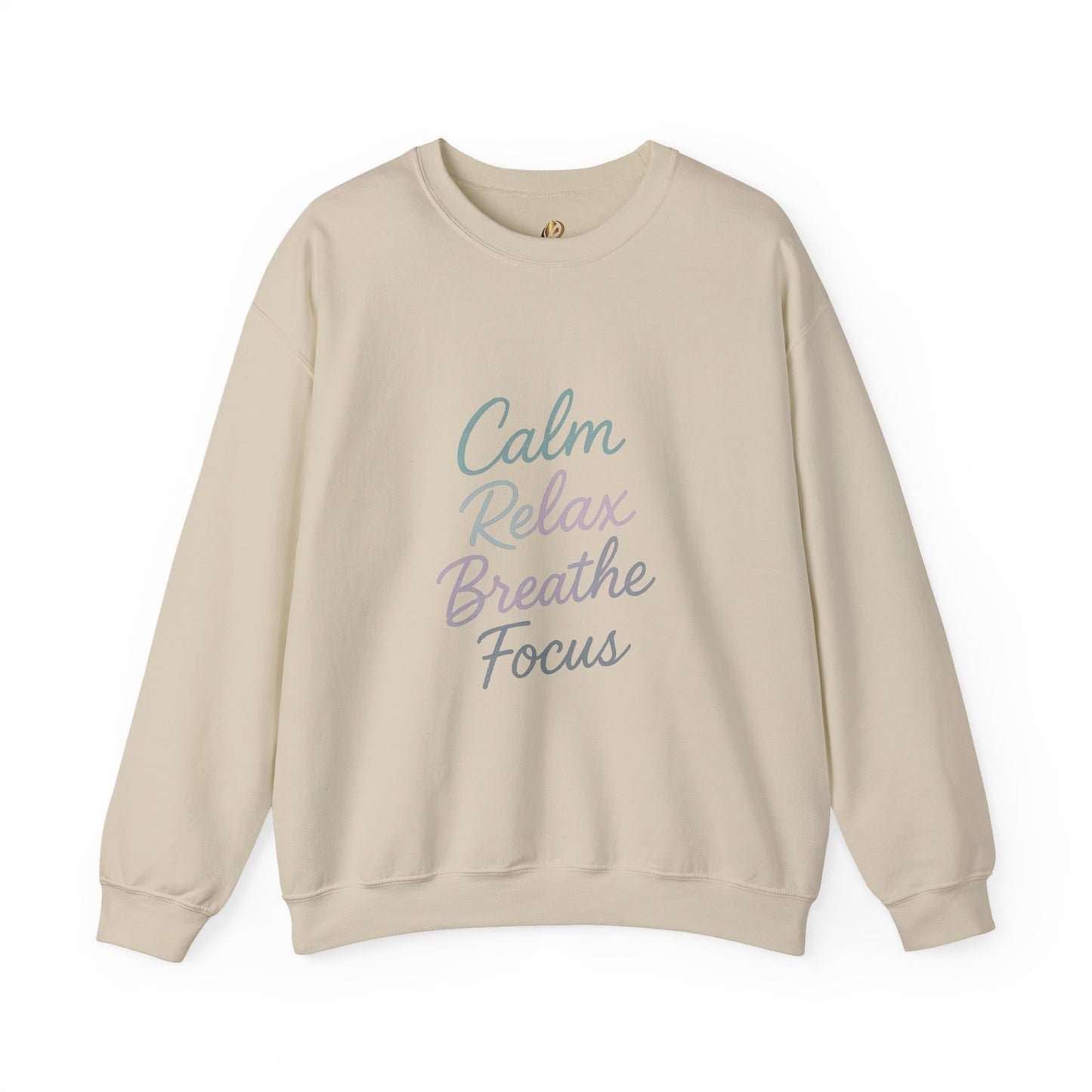 Calm & Relax Sweatshirt, Cozy Crewneck, Mindfulness Apparel, Self-Care Gift, Inspirational Layer