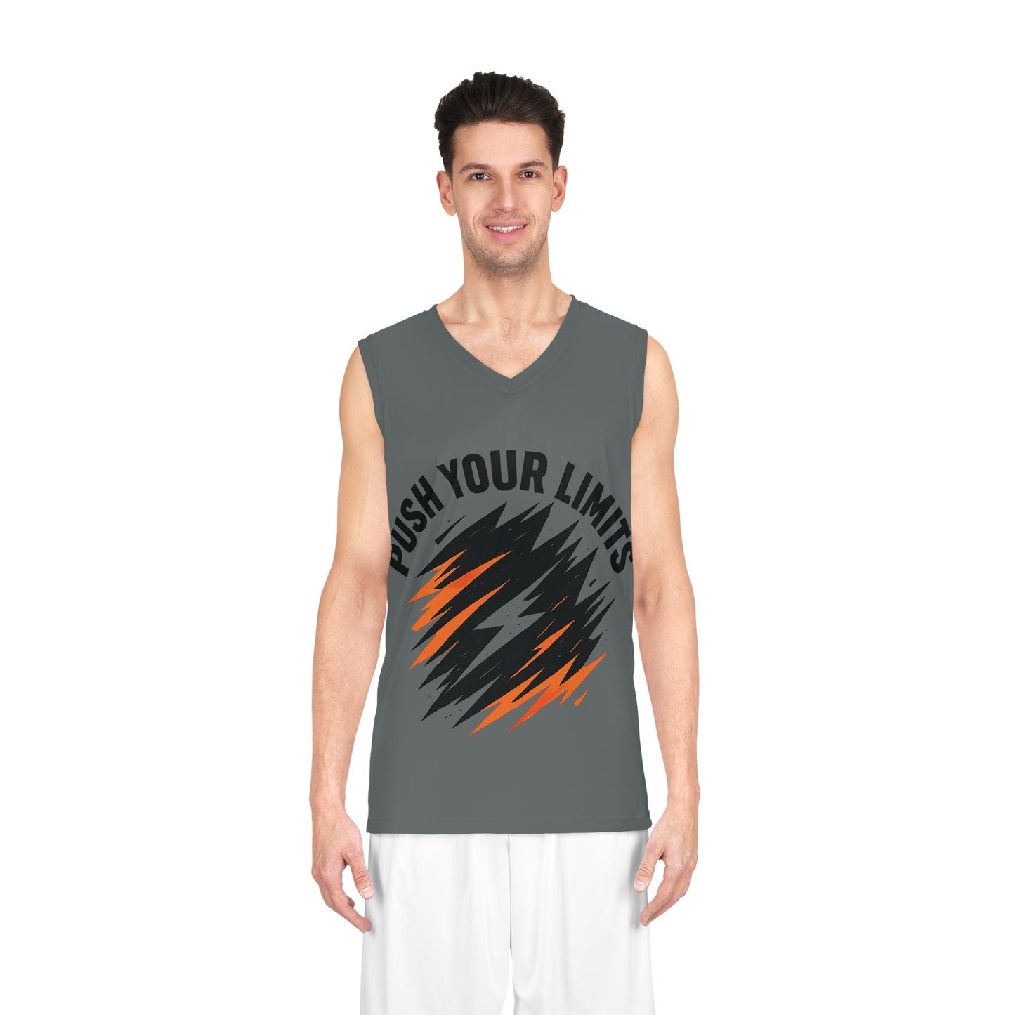 Bear Themed Basketball Jersey - Push Your Limits Sportswear, Athletic Shirt, Gifts for Fitness Lovers, Customized Sports Jersey