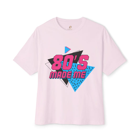 80's Made Me Oversized Boxy Tee, Vintage Style Shirt, Retro Graphic Tee, 80s Nostalgia Apparel, Casual Summer Top, Gift for Music Lovers