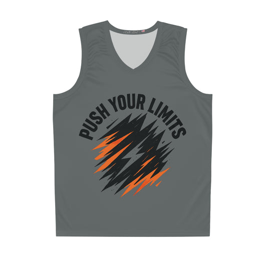 Bear Themed Basketball Jersey - Push Your Limits Sportswear, Athletic Shirt, Gifts for Fitness Lovers, Customized Sports Jersey